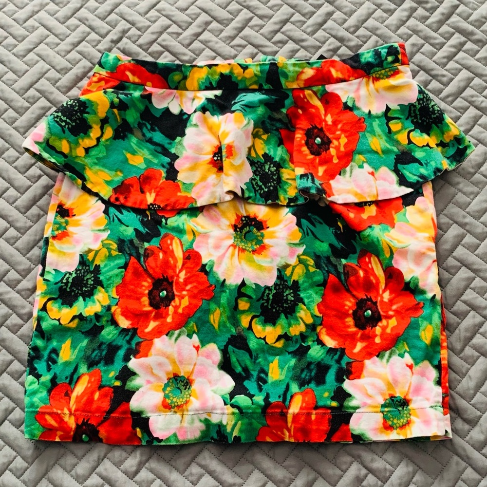 Floral print High rise Mini Skirt